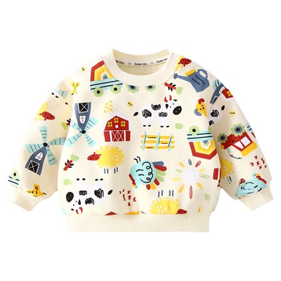 婴儿加绒卫衣秋冬女童打底