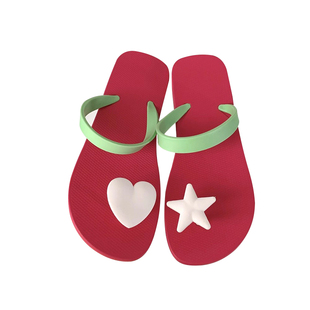 韩系学生网红度假风凉拖鞋女夹脚沙滩个性海边夏天爱心星星人字拖