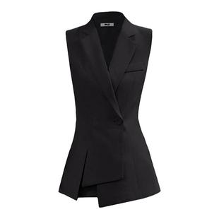 马甲不规则无袖西装外套女款2025春秋坎肩新款小西服马夹1053