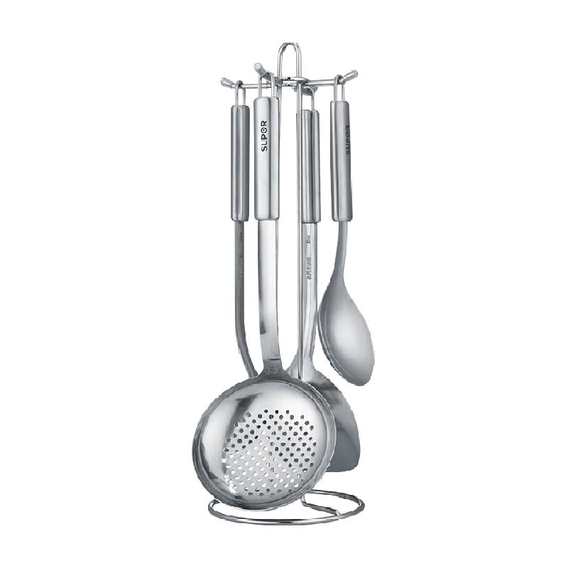 苏泊尔锅铲套装家用厨具全套铲勺不锈钢厨房用具家用炒菜铲子汤勺