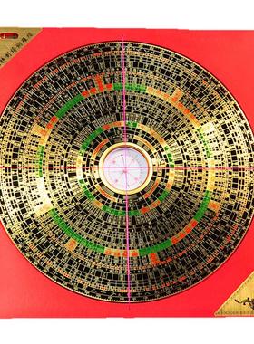 崇易堂铜罗盘招财三元三合盘