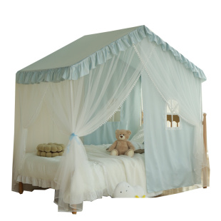 公主风儿童床上帐篷 女孩梦幻城堡床帘幔纱 小房子蚊帐分床神器