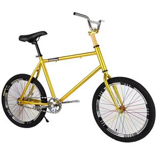 超轻便爆改死飞橄榄链20寸倒刹死飞自行车翘头动作把男学生款儿童