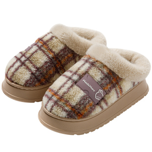 流氓兔女士棉拖鞋保暖家居家用时尚厚底防滑情侣棉拖男款冬季外穿