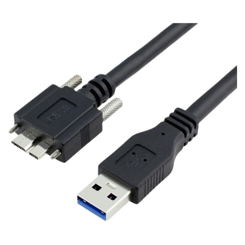 工业相机转接线USB3.0 A公对MICRO USB3.0带螺丝可锁面板延长线TYPE-C工业相机线VR传输转接延长线