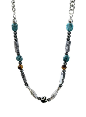 Komeiku双鱼石珠项链