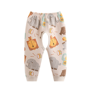 哇哇开裆裤男宝宝秋冬保暖婴儿裤子儿童开档长裤外穿男童家居秋裤