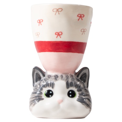 CONGSTUDIO手绘猫咪陶瓷杯釉下彩