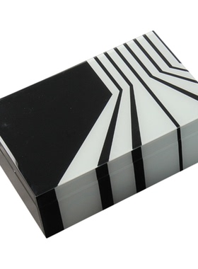 八度空间现代简约样板间售楼处客厅玄关桌面首饰盒收纳装饰摆件