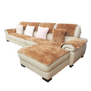 夏季毛绒沙发垫皮沙发专用防滑坐垫加厚简约现代高端新款沙发套罩