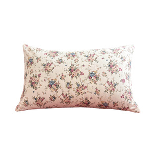 轻奢风全棉双层纱美姬柔软枕套单品碎花纯棉单人枕头套一对装家用