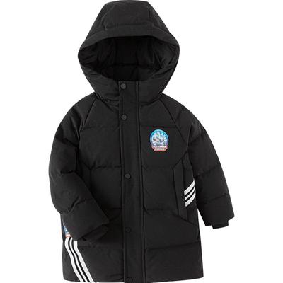 【奥特曼IP】巴拉巴拉男童羽绒服中大童冬装新款儿童黑色中长外套