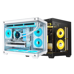 AOC电竞无立柱海景房机箱兼容MATX一体式360水冷itx震天弓CG392