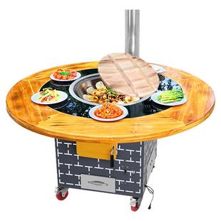 移动柴火灶烧木柴家用大铁锅炖灶台桌地锅鸡柴火鸡专用灶农村户外