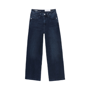 ABLE JEANS【大直筒裤】女士秋冬复古高腰加厚保暖阔腿宽松牛仔裤