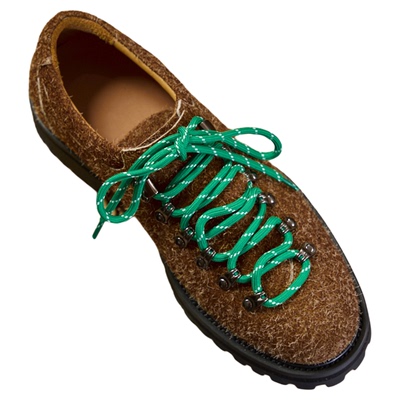 YUESIRS/跃绅仕真皮撞色登山德比鞋休闲鞋男士皮鞋复古通勤厚底鞋