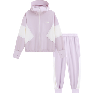 英氏女童运动套装2026春季新款儿童速干防晒外套运动裤户外两件套