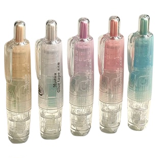 按动点点胶小学生专用高颜值ins风初中生修正带式点点胶笔点状无痕透明胶带大容量儿童手工手帐双面胶高粘度