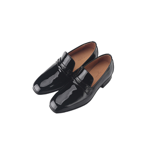 IN EYES | 法式复古知识分子时髦方头一脚蹬真皮中跟女作家乐福鞋