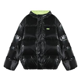 BJHG不计后果甜品鹅绒服女款冬季加厚面包服连帽羽绒服90绒外套男