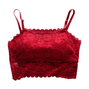 防走光吊带抹胸内搭及腰露肚脐美背裹胸小背心女学生打底蕾丝内衣