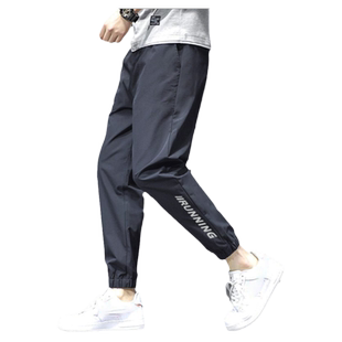 特步运动裤男2026春季九分裤速干透气小脚裤男士弹力正品休闲长裤