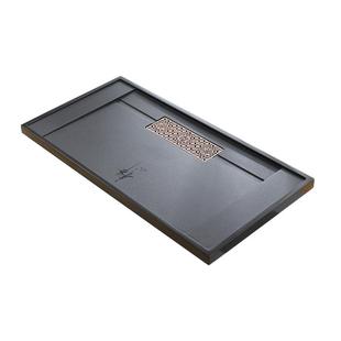 天然乌金石茶盘单盘家用简约现代客厅轻奢石盘石头茶海石茶台盘