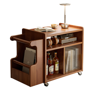 可移动边几实木沙发边柜侧边柜客厅家用储物柜置物架茶几小推车