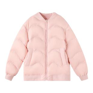 笛莎童装女童排骨羽绒服冬季新款儿童女孩中大童短款加厚外套黑色