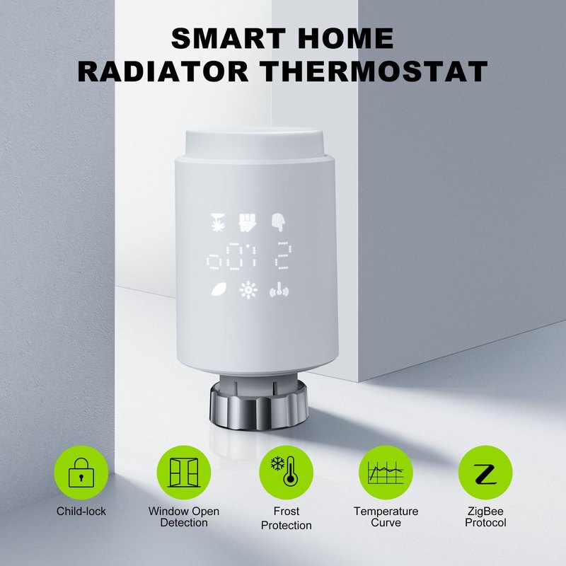 zigbee智能暖气片阀门自动wifi地恒温器远程温控器暖温控阀无线
