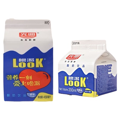 光明look噜渴儿童早餐酸奶