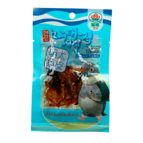 明太鱼 香辣拌鱼皮 啤酒菜东北延边朝鲜族小吃 休闲零食延城小菜