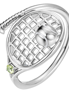 KITSH网球拍戒指高级运动风指环