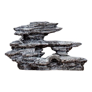 鱼缸假山造景真石头天然原石盆景鱼池鱼缸真石头装饰造景摆件植物