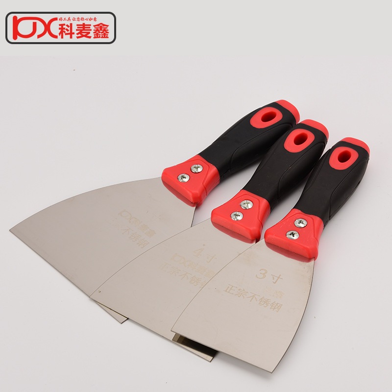 批发腻子刀塑料柄不锈钢油灰刀美缝抹泥刀 3寸清洁铲刀刮灰刀