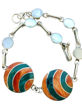 南美秘鲁匠人原矿宝石饰品手链