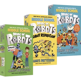 House of Robots 机器人之家3册套装 漫画章节书 9-12岁 青少年课外读物 英语学习 Middle School作者新作 英文原版进口儿童图书