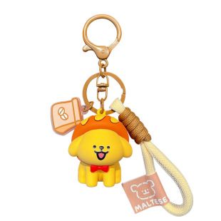 2024年新款正版线条小狗汽车钥匙扣男钥匙链女款情侣公仔书包挂件