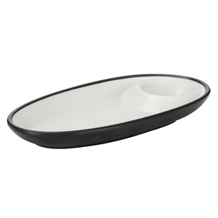 密胺子母盘商用创意仿瓷塑料红糖糍粑小酥肉盘子饺子盘虾盘带醋碟