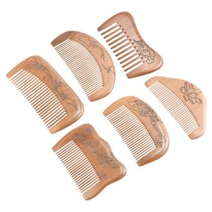 一生缘天然楠木梳子头古韵福纹精巧设计儿童男女便携梳小木梳款