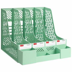 华杰办公用品旗舰店华杰桌面文件收纳架文件架子加厚大容量学生书立架文件框高颜值文件栏办公室用品大全档案架资料置物架杂志架