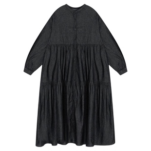 niko and ...连衣裙女2026春季新款日系宽松复古衬衫长裙586869