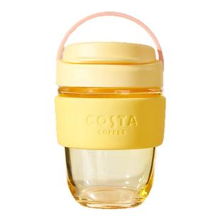 COSTA咖啡杯高颜值便携随手女生隔热杯夏天双饮玻璃杯喝水杯防爆