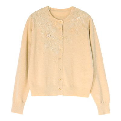 GESGOO时髦洋气羊绒毛衣开衫外套