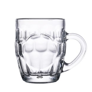 无铅加厚耐热玻璃杯家用待客透明防爆泡茶杯带把手喝水杯啤酒杯