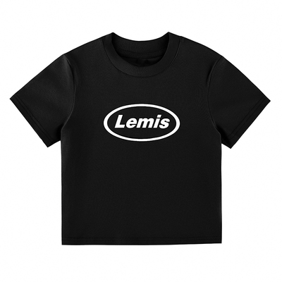 lemanism美式中性短款正肩短袖T恤夏季修身显瘦半袖短t内搭体恤衫