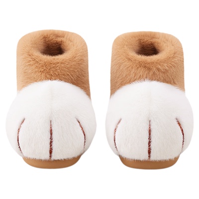 chikoku猫爪男女加绒包跟棉拖鞋