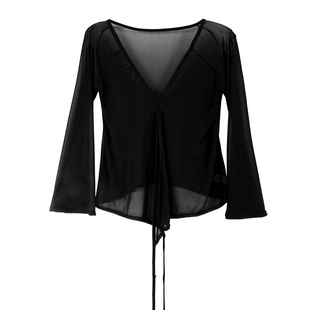 舞蹈古典舞纱衣女飘逸成人练功服现代舞中国古风身韵形体艺考上衣