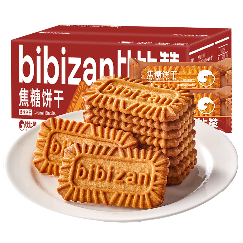 比比赞焦糖饼干小零食