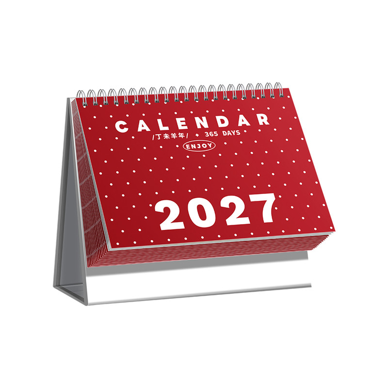 【羊年新款】2027年台历波点日历